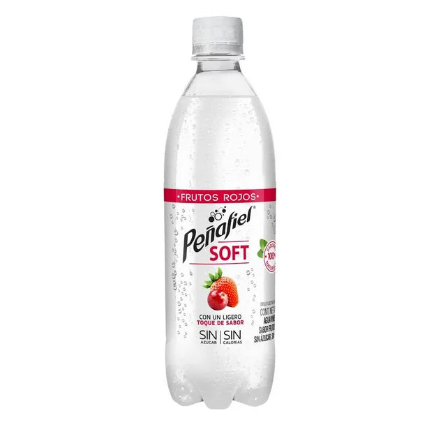 AGUA MINERAL PEÑAFIEL SOFT FRUTOS ROJOS 400  ML.