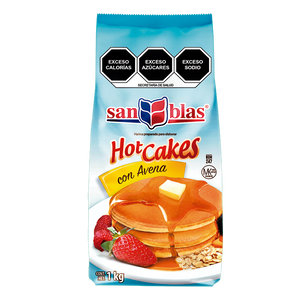 HARINA PARA HOT CAKES CON AVENA SAN BLAS BOLSA 1  KG.