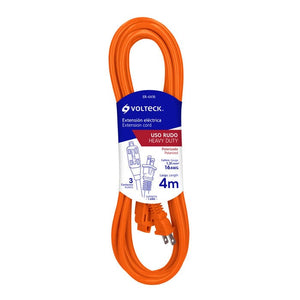 EXTENSION USO RUDO VOLTECH 4 MTS NARANJA 1  PZA.