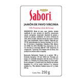 JAMON VIRGINIA DE PAVO SABORI 250  GR.