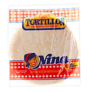 SUPER TORTILLON DE HARINA DE TRIGO NINA 5  PZA.