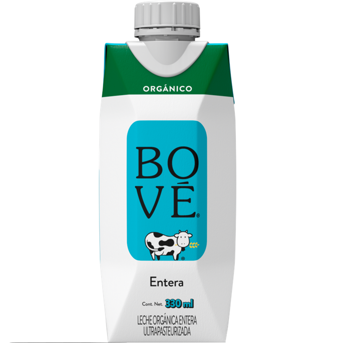 LECHE ORGANICA ENTERA BOVE 330  ML.