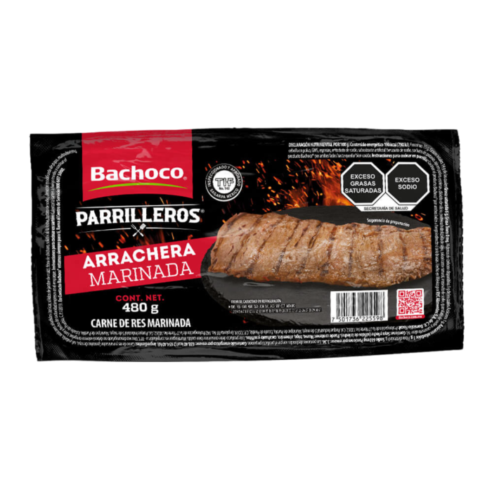 Arrachera Marinada Parrilleros Bachoco 480g 480  GR.