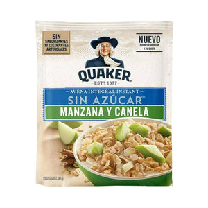 AVENA INSTANT MANZANA Y CANELA 0% AZÚCAR QUAKER 35  GR.