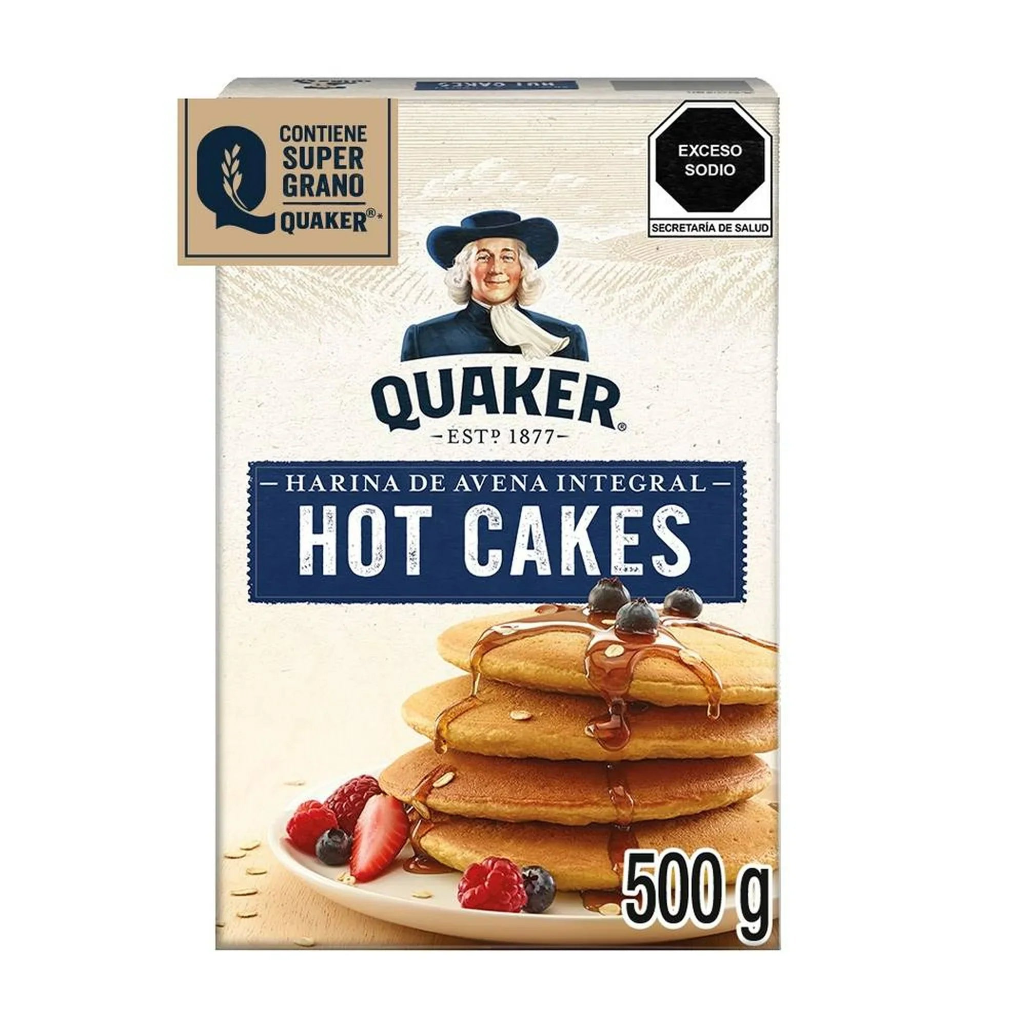 HARINA PARA HOT CAKES DE AVENA QUAKER CAJA 500  GR.