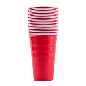 VASO DESCH.BICOLOR ROJO 16  MIMARCA 20  PZA.