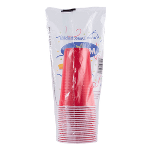 VASO DESCH.BICOLOR ROJO 16  MIMARCA 20  PZA.