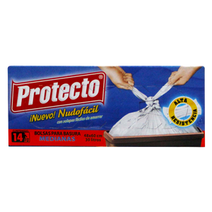 BOLSA PARA BASURA PROTECTO NUDO FACIL  ECONOMICO MEDIANO 48 X60 1  PZA.