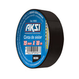CINTA DE AISLAR NEGRA AKSI 19MMX18M 1  PZA.