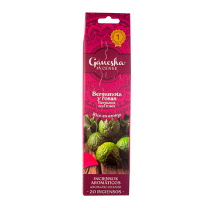 VARITAS DE INCIENSO AROMATICAS BERGAMOTA Y ROSAS 20  PZA.
