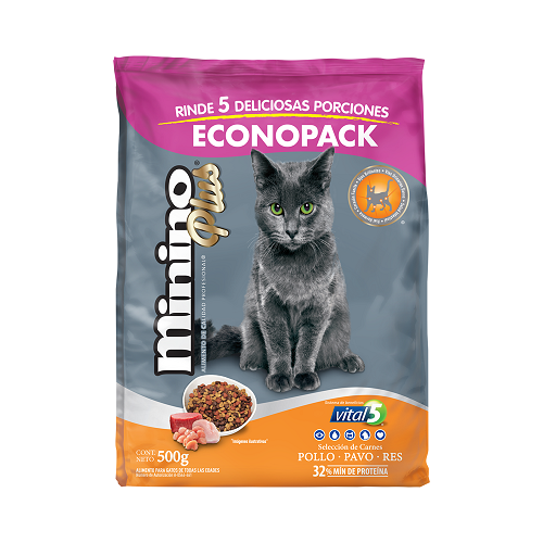 ALIMENTO PARA GATO MININO MULTIETAPA BOLSA 500  BOLSA