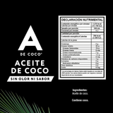 ACEITE DE COCO SIN OLOR Y SIN SABOR A DE COCO FRASCO 420  ML.