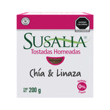 TOSTADAS HORNEADAS MAÍZ NOPAL Y CHIA SUSALIA CAJA 200  GR.