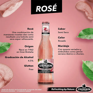 STRONGBOW APPLE CIDERS ROSÉ APPLE DE 330 ML 330  ML.