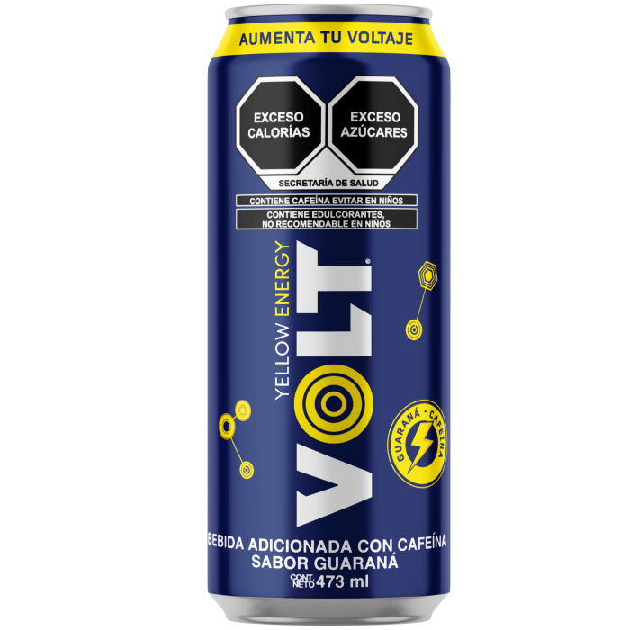 BEBIDA ENERGIZANTE VOLT YELLOW LATA 473  ML.