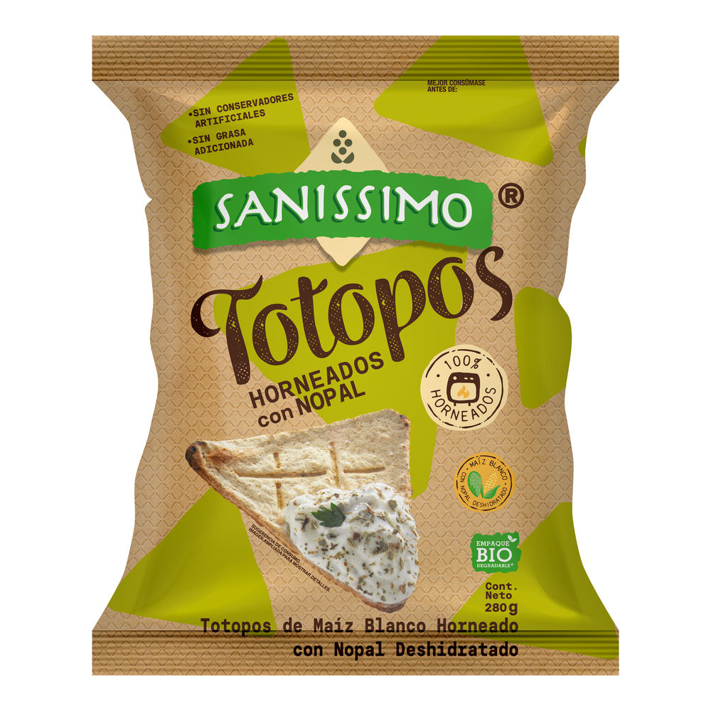 TOTOPOS SANISSIMO CON NOPAL 280 GRS 280  GR.