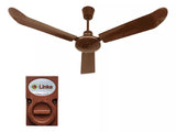 VENTILADOR DE TECHO COLOR CHOCOLATE  CON ASPAS DE ALUMINIO 1  PZA.