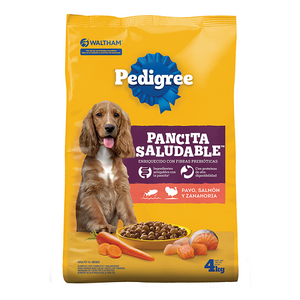ALIMENTO PARA PERRO ADULTO PANCITA SALUDABLE PAVO SALMÓN Y ZANAHORIA PEDIGREE BOLSA 4  KG.