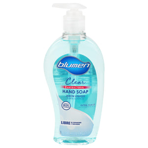 JABON LIQUIDO PARA MANOS BLUMEN CLEAR ANTIBACTERIAL 300  ML.
