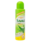 DESODORANTE AEROSOL SAVILÉ ANTITRANSPIRANTE SABILA Y MANZANILLA 150  ML.