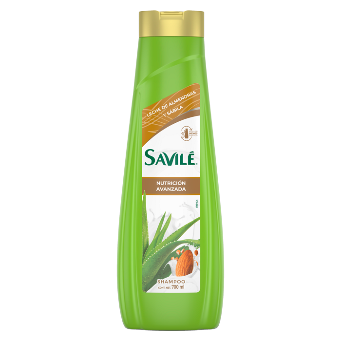 SHAMPOO SAVILÉ LECHE DE ALMENDRAS 700  ML.