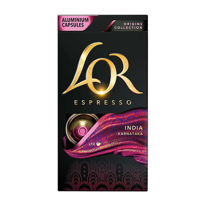 CAPSULAS DE ALUMINIO CON CAFE ESPRESSO INDIA LOR 10  PZA.