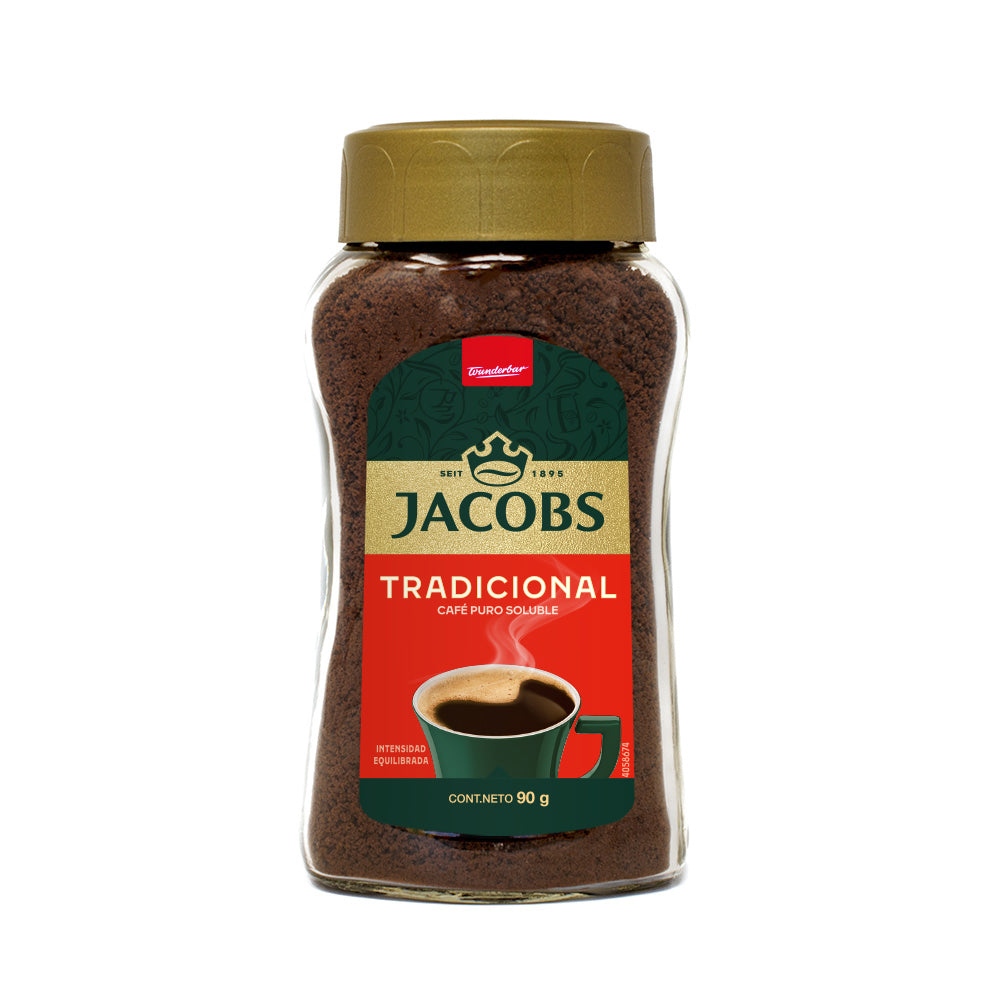 CAFE PURO SOLUBLE JACOBS TRADICIONAL AGGLO 90  GR.