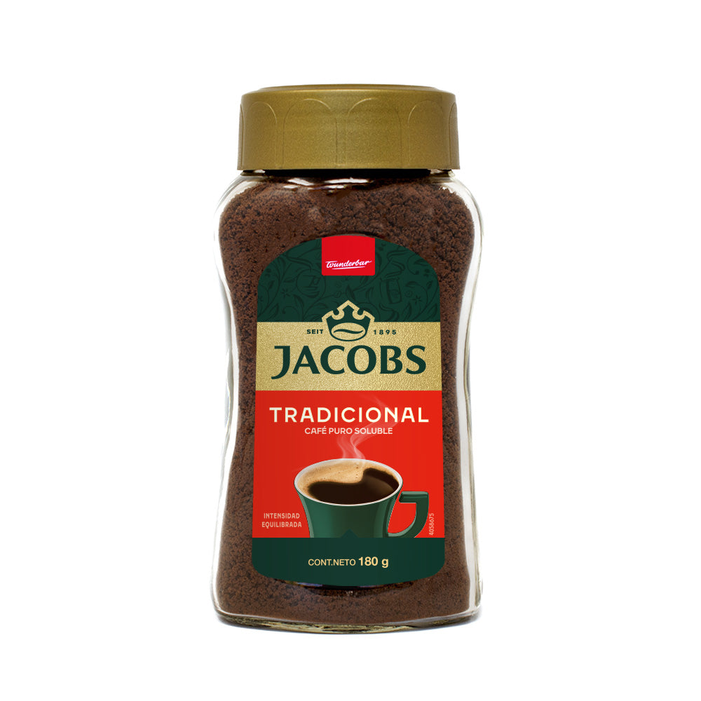 CAFE PURO SOLUBLE JACOBS TRADICIONAL AGGLO 180  GR.