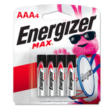 PILA ALCALINA ENERGIZER AAA MAX 4 PACK 4  PZA.