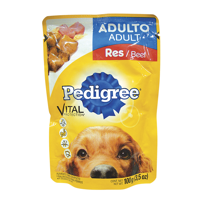 ALIMENTO PARA PERRO PEDIGREE POUCH RES  POUCH 100  GR.