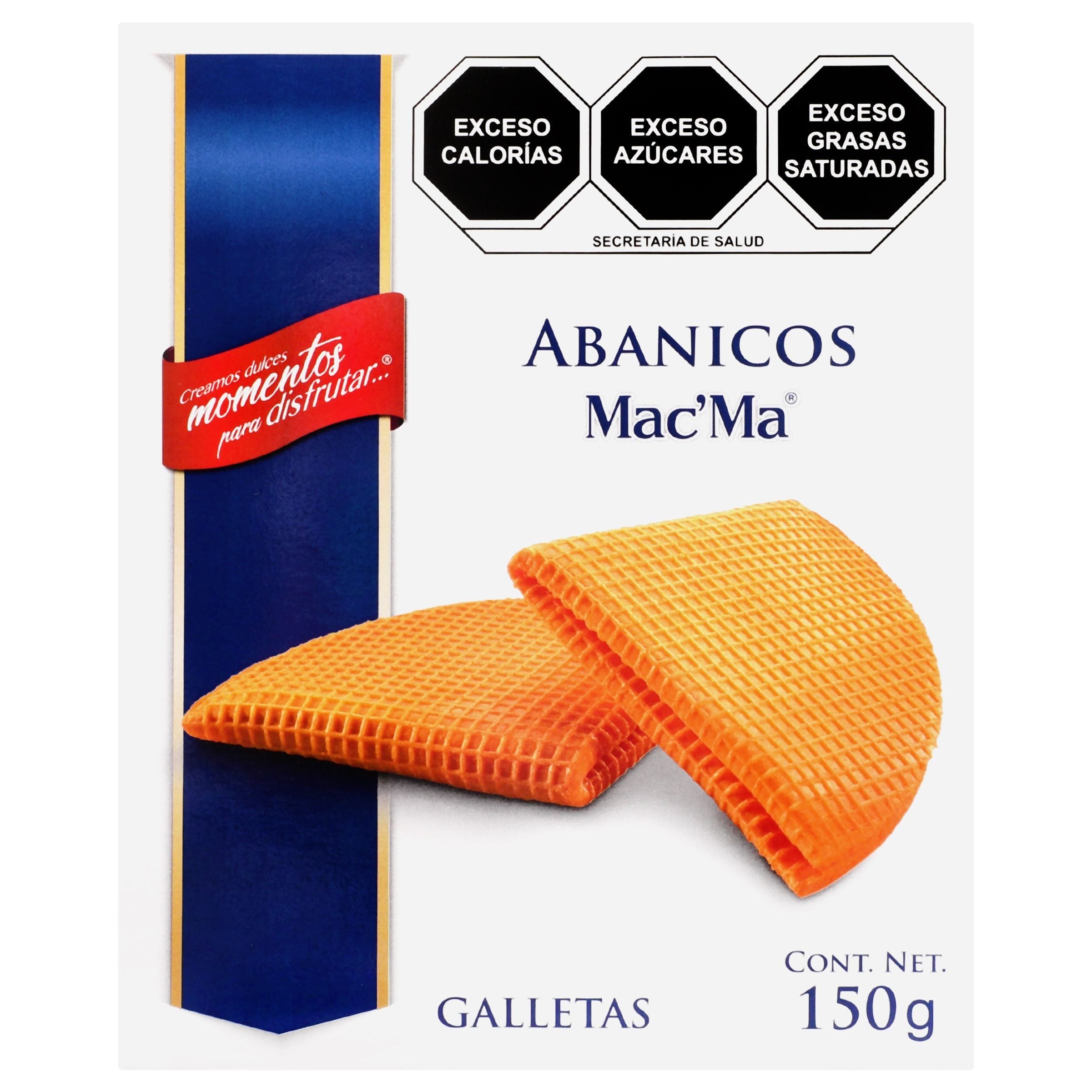 GALLETAS CRISPY WAFER ABANICO MAC´MA BOLSA 150  GR.