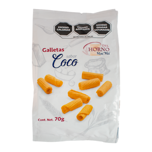 GALLETAS SABOR COCO DEL HORNO MACMA PAQUETE 70  GR.