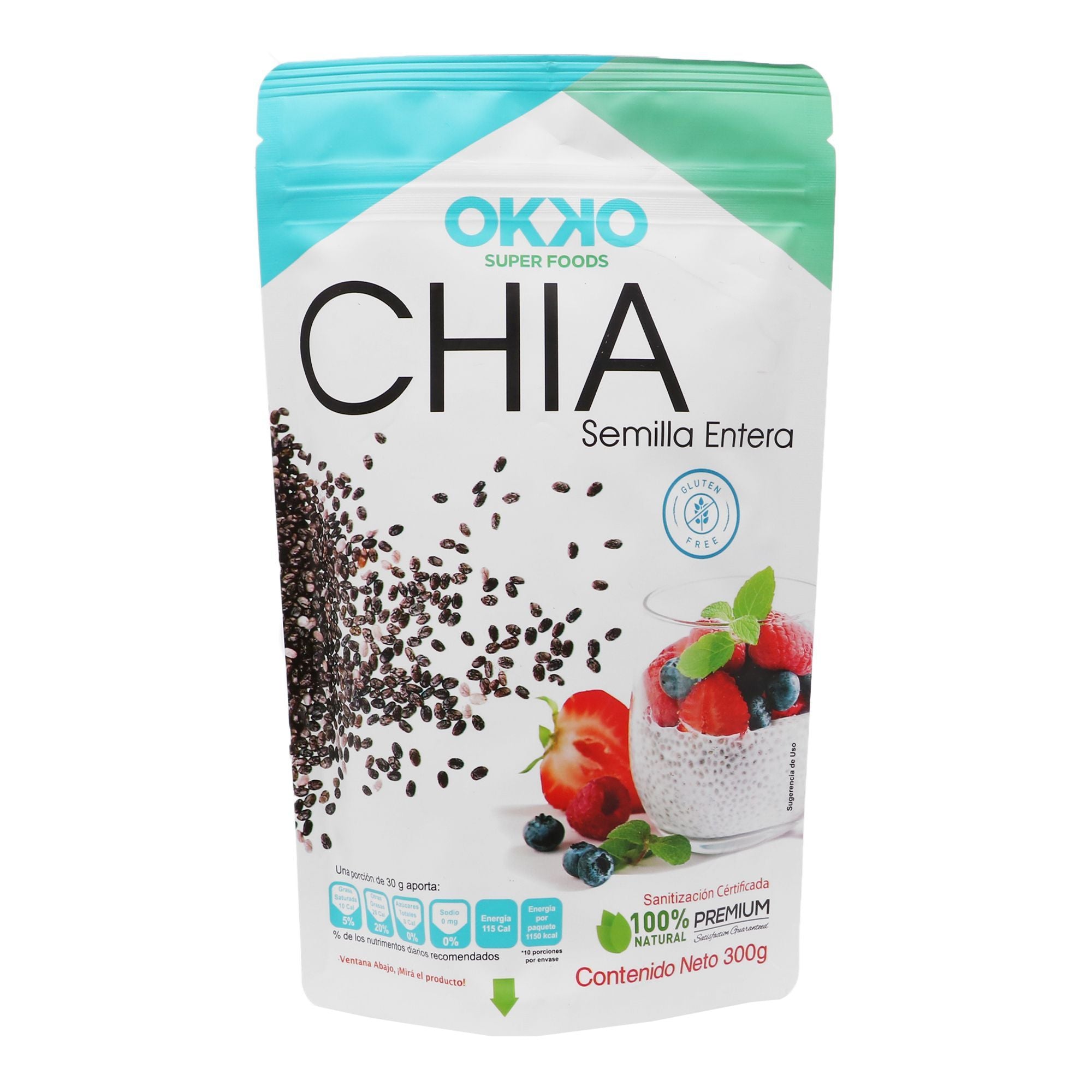 SEMILLA DE CHIA OKKO BOLSA 300  GR.