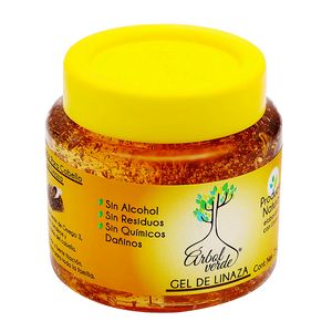 GEL FIJADOR PARA CABELLO ARBOL VERDE DE LINAZA 250  GR.