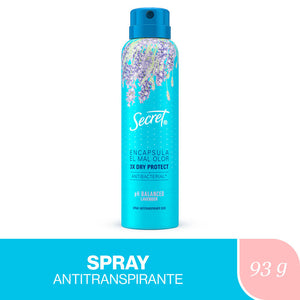 DESODORANTE SPRAY SECRET ANTITRANSPIRANTE PH BALANCED 150  ML.