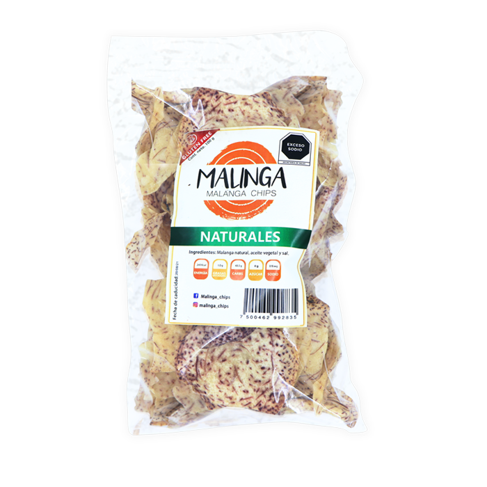 MALANGAS CHIPS NATURALES  MALINGA BOLSA 100  GR.