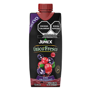 JUGO UNICO FRESCO UVA ARANDANO TETRABRICK 475  ML.