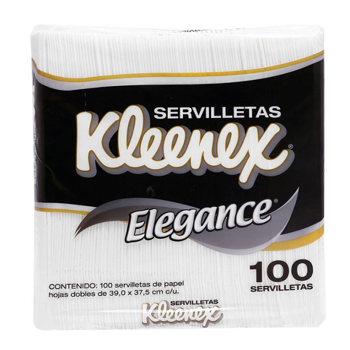 SERVILLETAS KLEENEX ELEGANCE DESECHABLES 100  PZA.