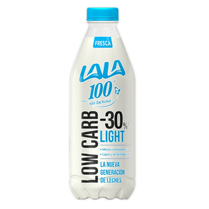 LECHE LALA 100 SIN LACTOSA LOW CARB - 30% LIGHT 1  LT.