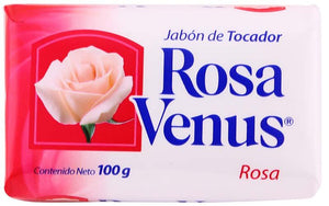 JABON DE TOCADOR ROSA VENUS ROSADO 100  GR.