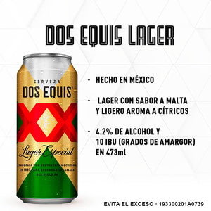 CERVEZA XX LAGUER LATON 473  ML.