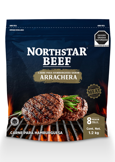 NORTHSTAR BEEF CARNE PARA HAMBURGUESA ARRACHERA 1.2 kg 1.200  KG.