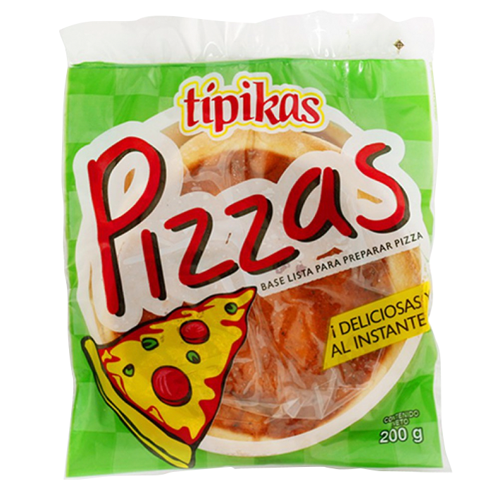 BASE PARA PREPARAR PIZZA TIPIKAS INDIVIDUAL CON SALSA Y QUESO 1  PZA.