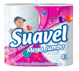 PAPEL HIGIENICO SUAVEL MEGA JUMBO DE 400 HD 4  ROLLO