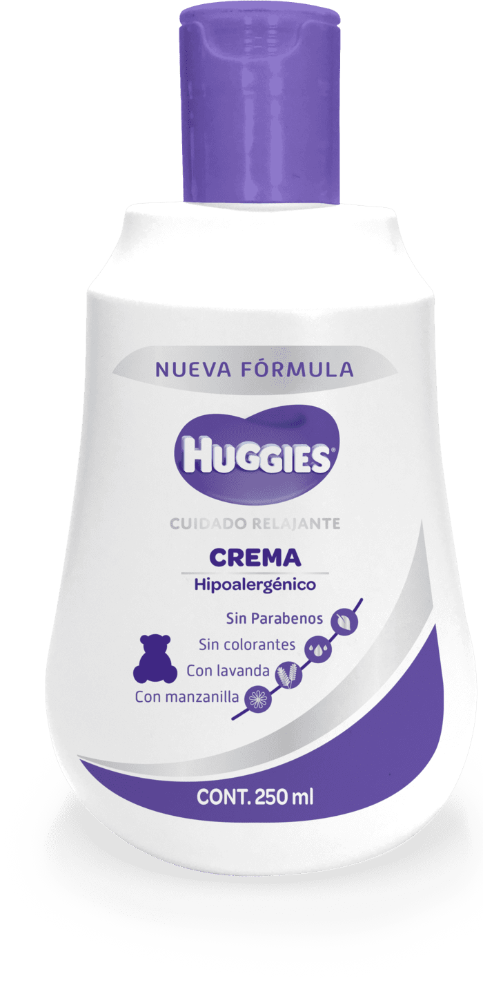 CREMA HUGGIES HIPOALERGÉNICO CUIDADO RELAJANTE 250  ML.