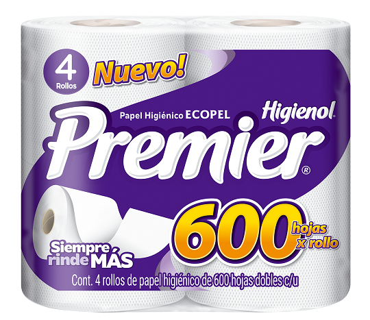 PAPEL HIGIENICO PREMIER DE 600 HD 4  ROLLO