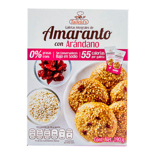 GALLETAS INTEGRALES DE AMARANTO CON ARANDANO TAIFELDS 190  GR.