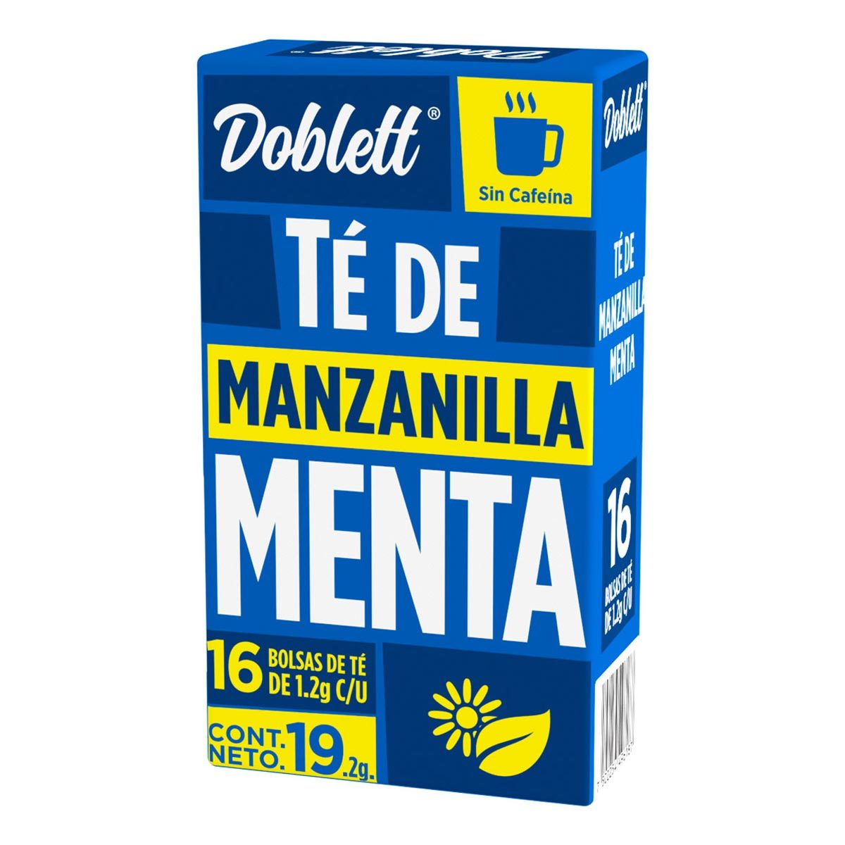 DOBLETT TÉ DE MANZANILLA MENTA SIN CAFEÍNA 19.2 g 16  SOB.