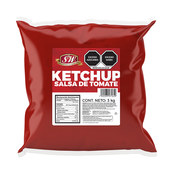 KETCHUP BISTRO PACK S&W 3  KG.