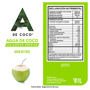 AGUA DE COCO A DE COCO 1  LT.